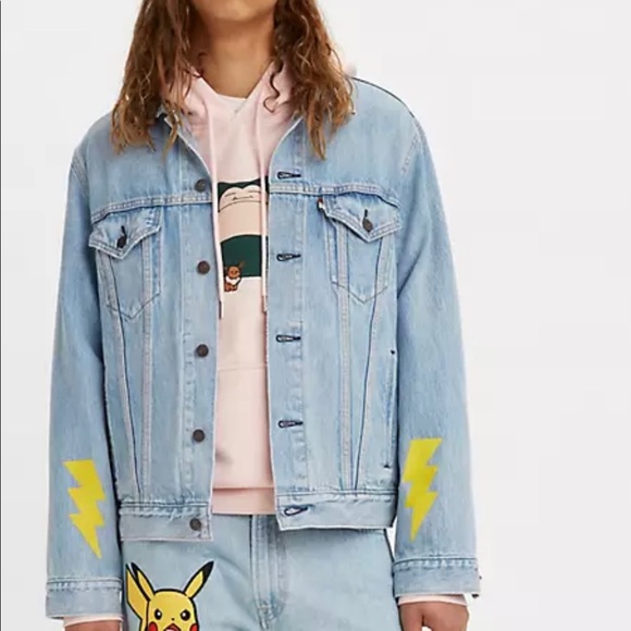 LEVI'S POKÉMON VINTAGE FIT TRUCKER JACKET PIKACHU - Picture 2 of 2